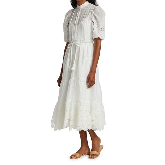 Zimmermann Teddy Scallop MIDI dress sz 1 - Picture 6 of 17